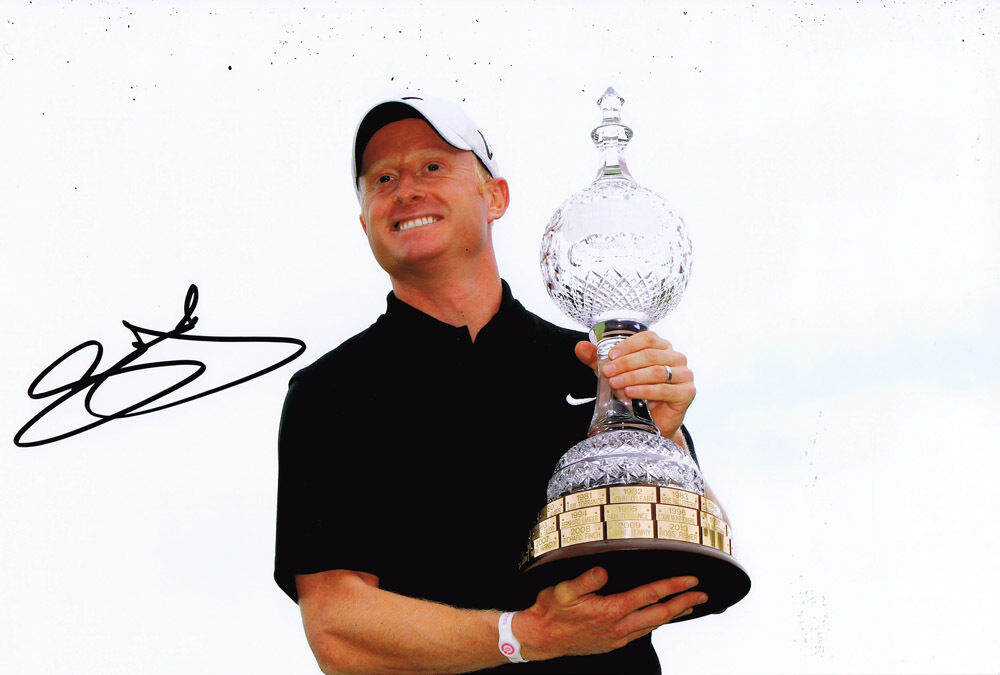 Simon Dyson HAND SIGNED Golf Champion Trophy 12x8 Photo Poster painting AFTAL COA