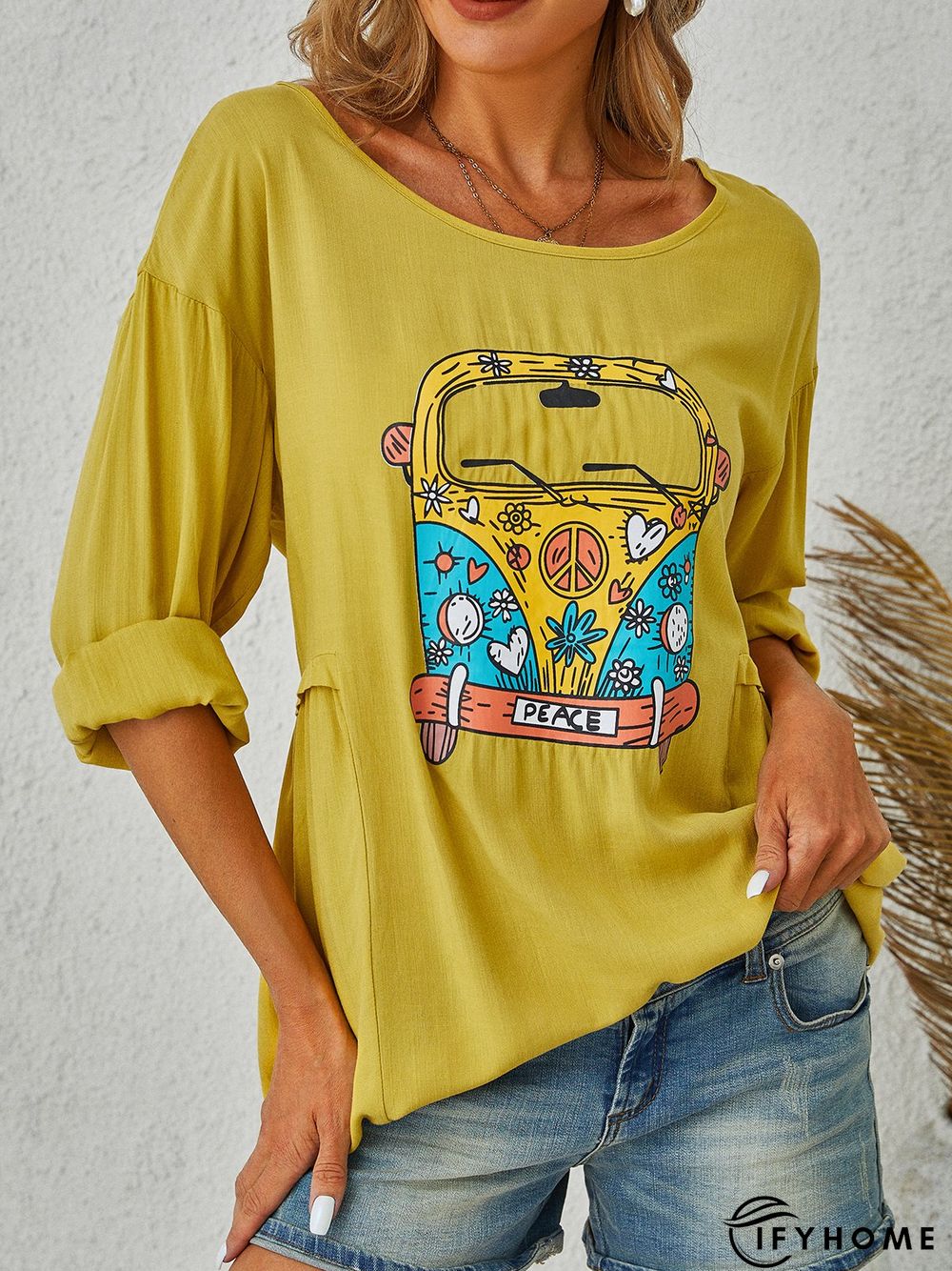 Linen Loose Half Sleeved Top | IFYHOME