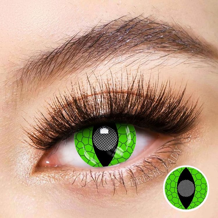 Freshlady Green Snake Eyes Crazy Contact Lenses