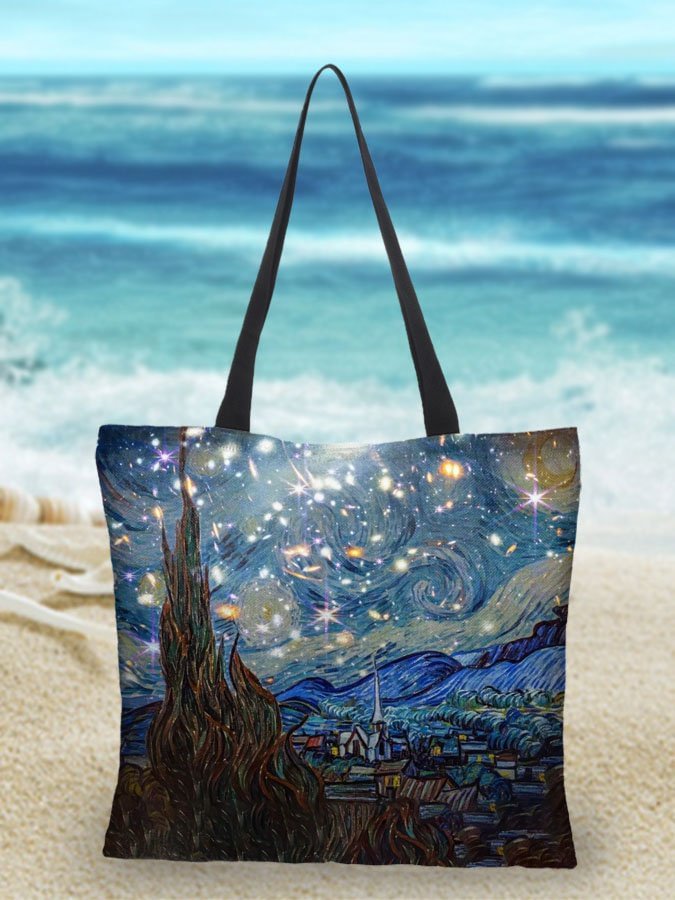 Oil Painting & Space Image Print Bag