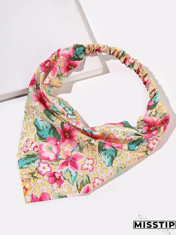 Floral Print Kerchief