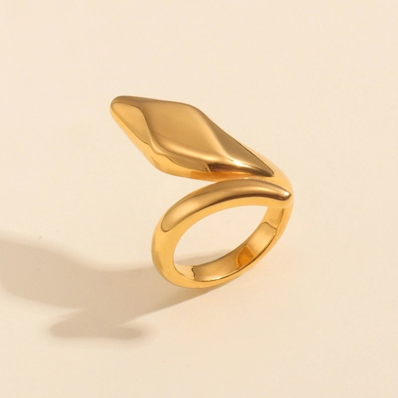 Lady Geometric 316 Stainless Steel  Plating Open Rings