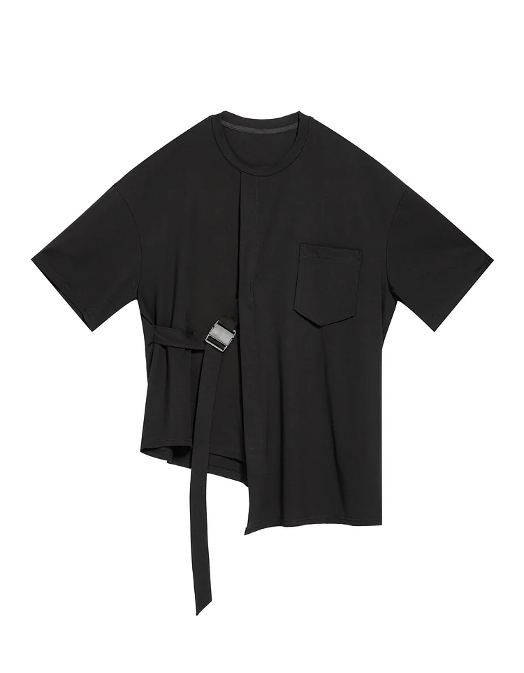 Dark Style Ribbon Short Sleeve T-Shirt