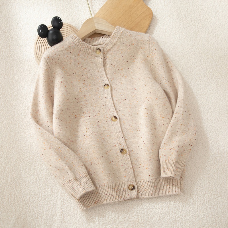 Colored Dots Kids Cashmere Cardigan REAL SILK LIFE
