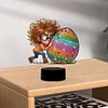 (US Local)Acrylic Double Sided Boy Egg Diamond Painting LED Night Light for Easter