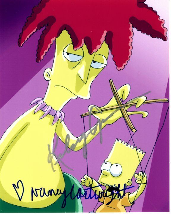 KELSEY GRAMMER and NANCY CARTWRIGHT signed autographed THE SIMPSONS Photo Poster painting