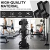 [US Local Warehouse] Vertical Gym Organization for Home Gym Storage Organizer Rack with Lat and Curl Bar Revolving Bars Workout Equipment Storage for 36 Handles & Straps Home Accessories Organization