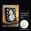 (25x25cm)DIY Snowman Framed Handmade Pearl Painting Art Craft Kit Living Home Decor