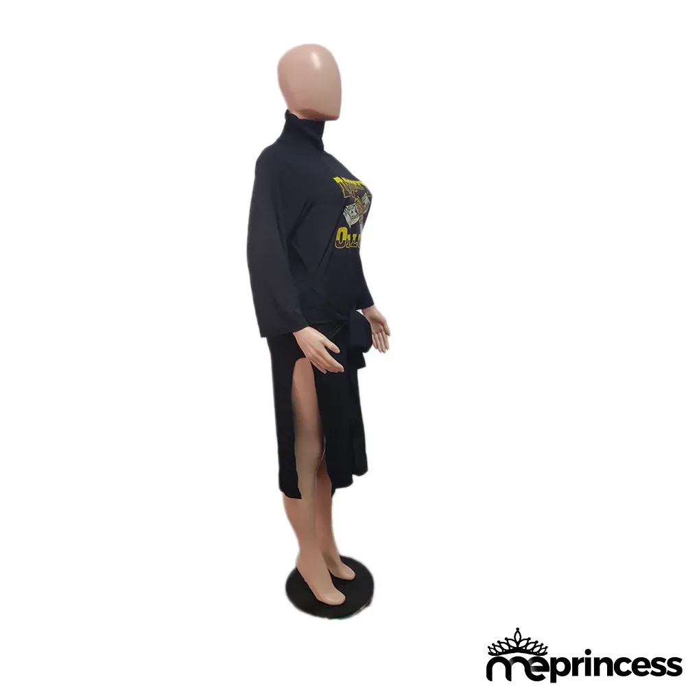 Print Ethnic Pullover Chic Career Half Ribbed Mid-Rise Lace-Up Dress