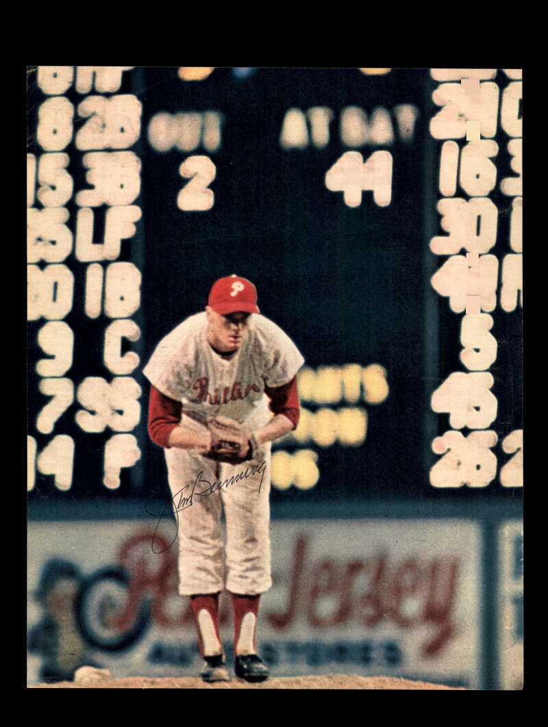 Jim Bunning JSA Coa Signed 8x10 Vintage Photo Poster painting Autograph