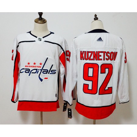 Men's  Washington Capitals #92 Evgeny Kuznetsov White Stitched NHL Jersey