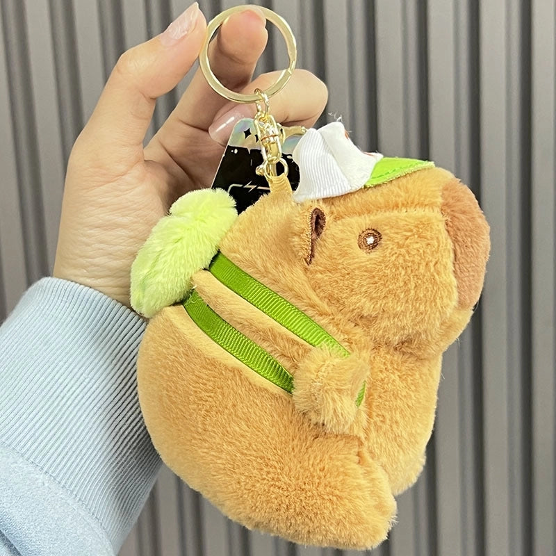 Cute Animal Capybara Plush Unisex Keychain