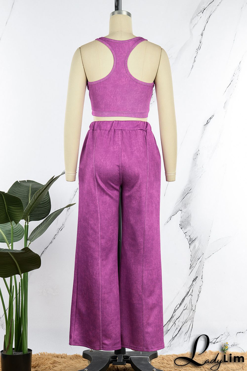 White Casual Solid Patchwork O Neck Sleeveless Two Pieces