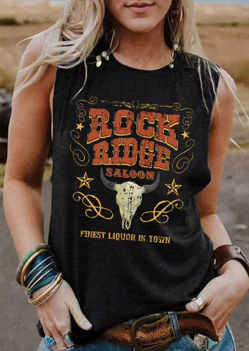 Rock Ridge Sleeveless Western Tank Top