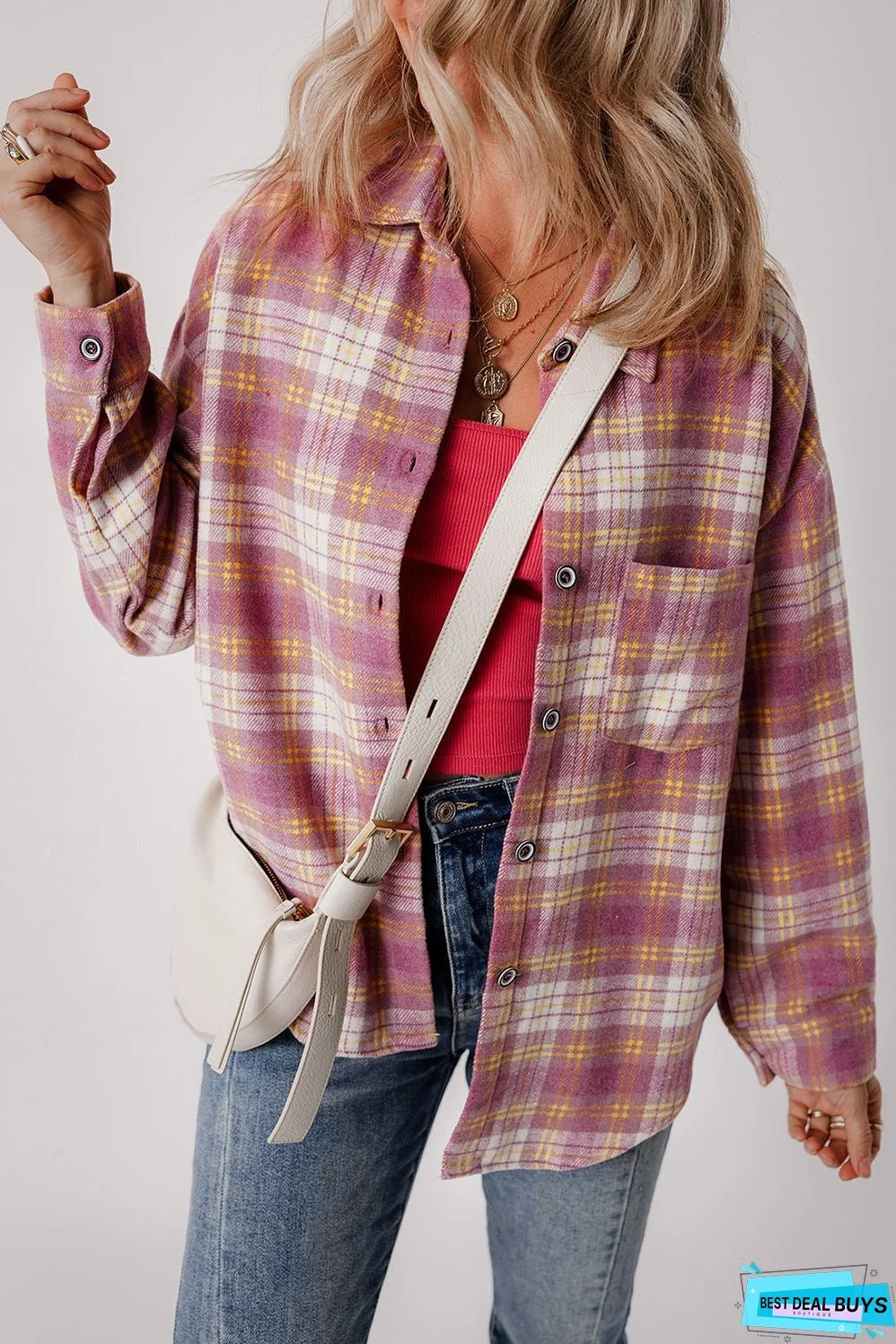 Plaid Chest Pocket Shacket