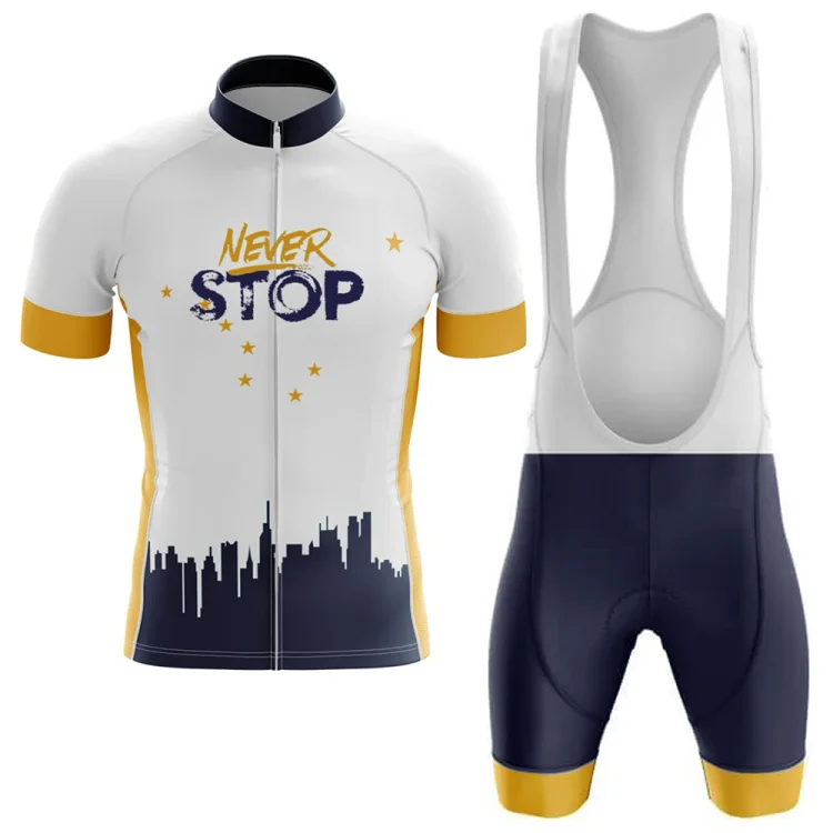 Never Stop Men's Short Sleeve Cycling Kit