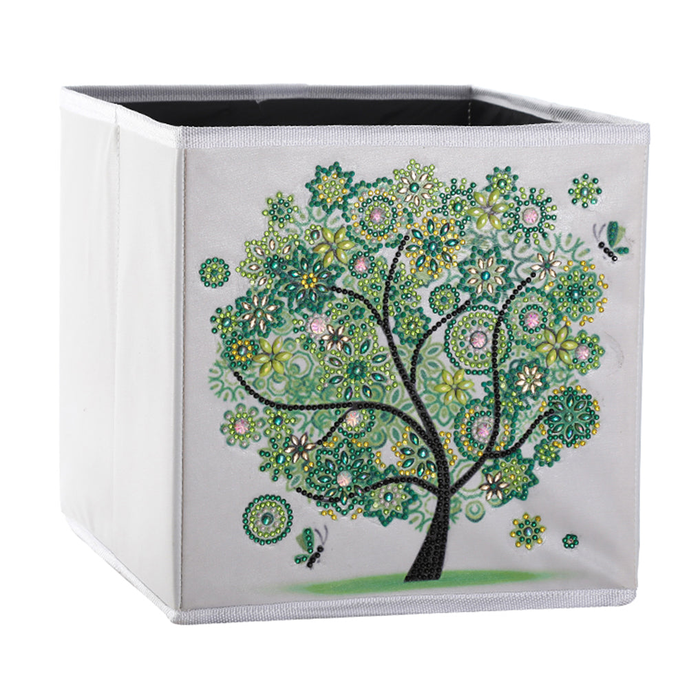 DIY Diamond Painting Tree Folding Storage Box Desktop Sundries Organizer gbfke