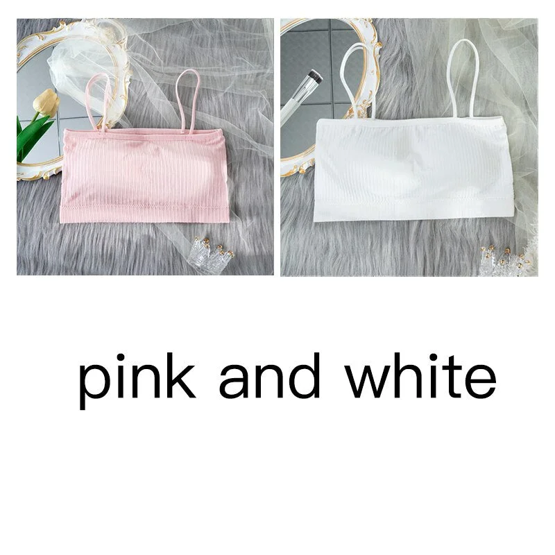 Women's Tube Top Invisible Bra Sexy Bandeau Strapless Top Underwear Streetwear Crop Top Seamless Sexy Lingerie Tops 1/2Pcs