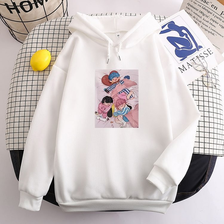 BTS Cartoon Candy Color Hoodie