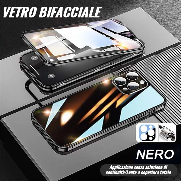 Custodia per cellulare full cover a prova di caduta con chiusura magnetica per iPhone