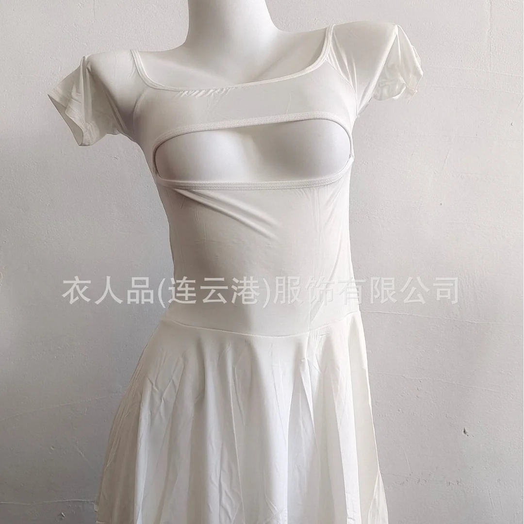 Uveng Sex Lingerie Sexy Elastic Tightness Perspective Passion Hollow Pajamas Uniform Temptation Free From The Pyjale Skirt Hot Set