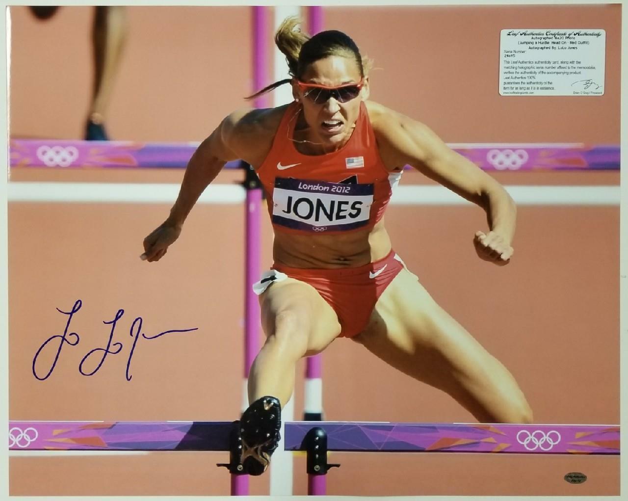 Lolo Jones signed 16x20 Photo Poster painting USA Olympic Track Autograph ~ Leaf Authentic