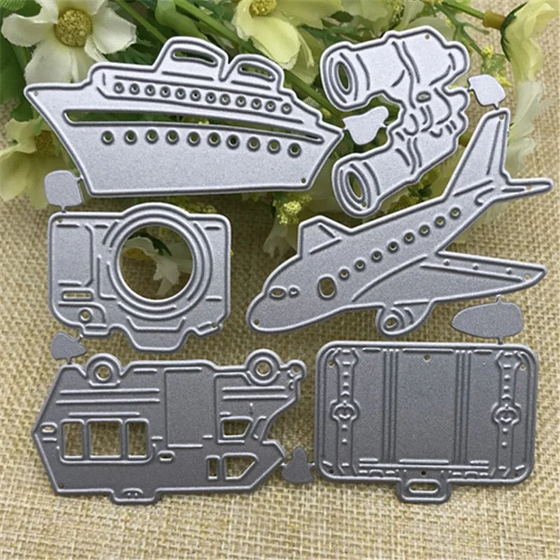 Travel Metal Cutting Dies Stencils Scrapbooking Decorative Embossing Folder Carbon Steel Paper Card DIY Die Cuts