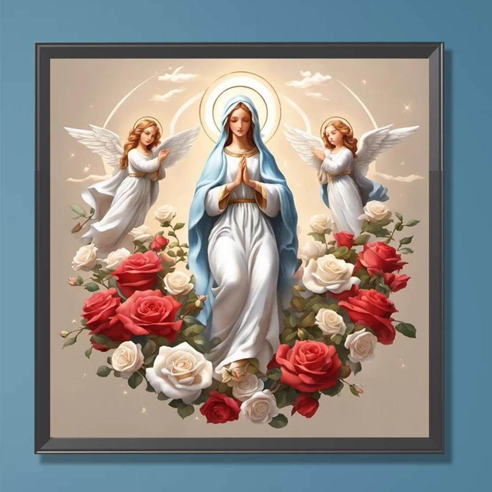 Diamond Painting - Full Round Drill - Virgin Mary(Canvas|30*30cm)