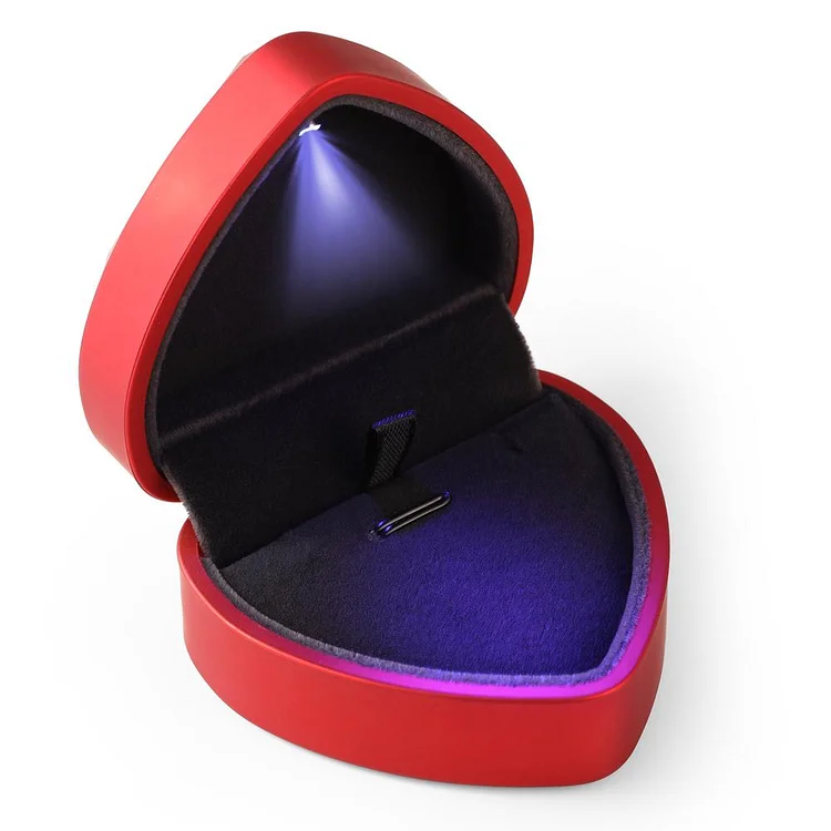 Ring Box with LED Light Jewelry Gift Box