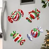 6Pcs Acrylique Noël Bonbon-Bricolage Autocollant Aimant