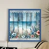 Seaside Wood Panel Painting-11CT Stamped Cross Stitch 40*40cm