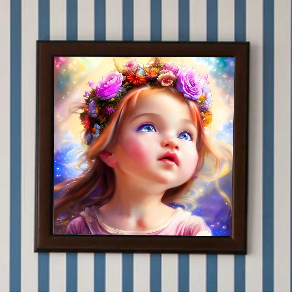 Full Round Diamond Painting 40*40cm - Little Girl