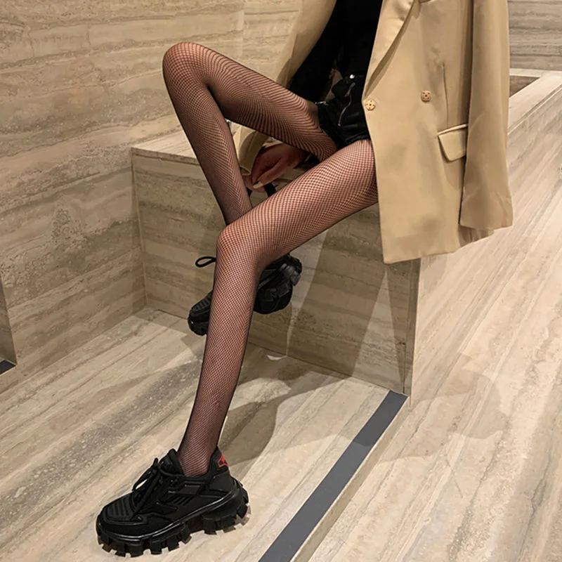 Uveng Uveng Lace Lace Bottom Socks 2023 New Fishing Net Stockings Outside Wearing Leggings Stockings Women Hollow Socks