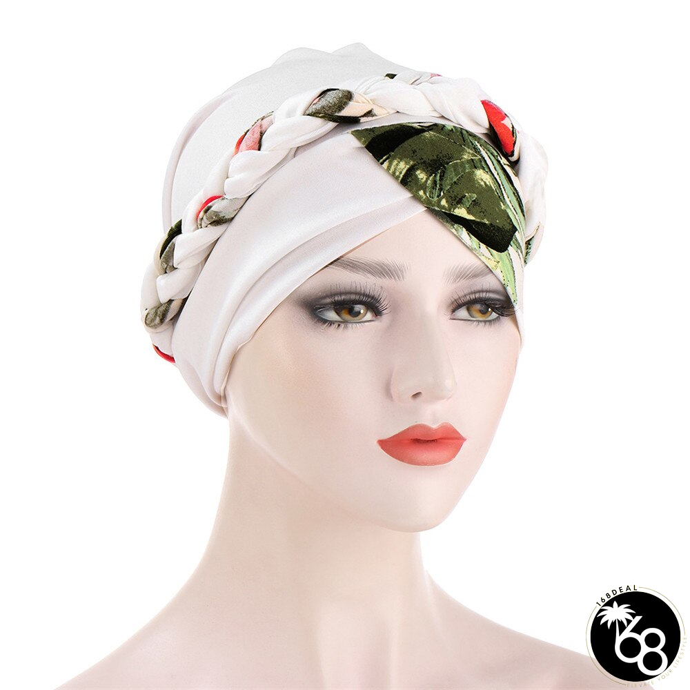 Women's Arabian Polyester Head Wrap Printed Pattern Turban Hijabs | 168DEAL