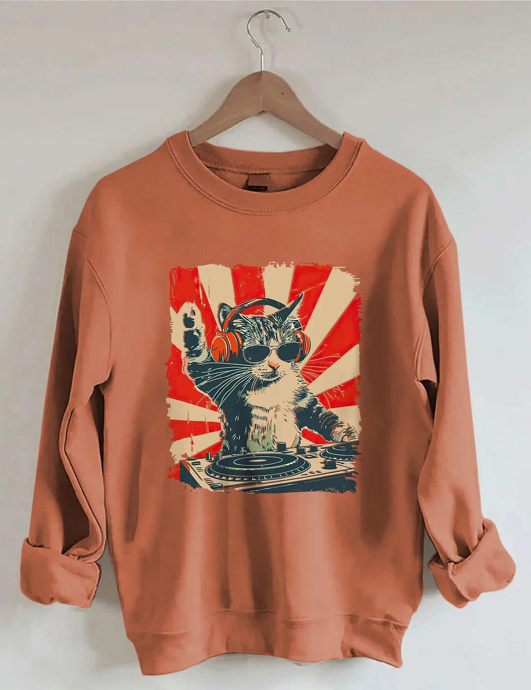Cool DJ Cat Sweatshirt