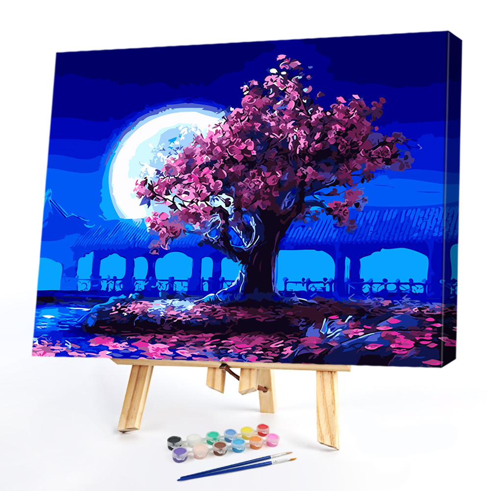 

40*50CM Paint By Numbers-Moon Tree Scenery, 501 Original