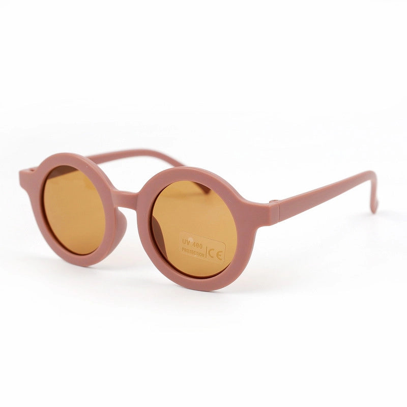 Elegant Lady Minimalist Solid Color Pc Round Frame Full Frame Glasses