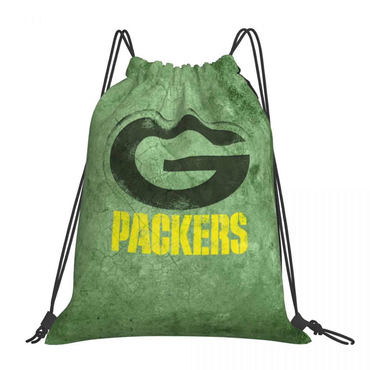 Green Bay Packers Logo Unisex Drawstring Backpack Bag Travel Sackpack