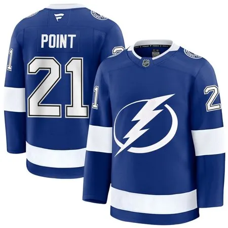 Youth Tampa Bay Lightning #21 Brayden Point 2024-25 Blue Stitched Jersey