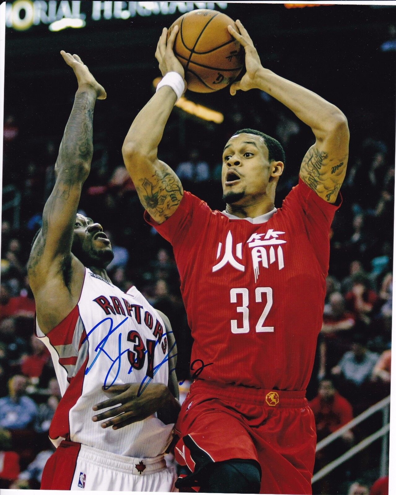 K.J. McDaniels autographed 8x10 Houston Rockets  Shipping