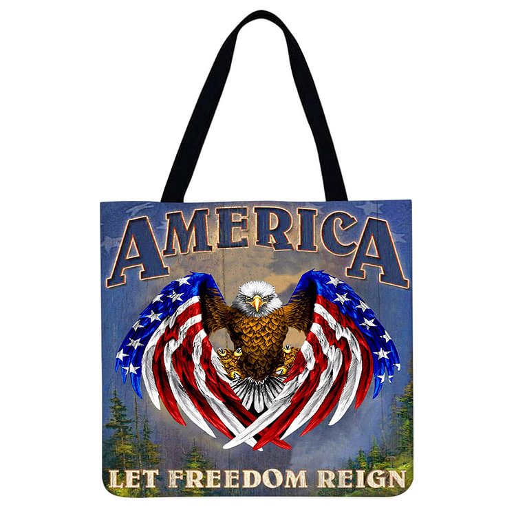 American Independence Day - Linen Tote Bag
