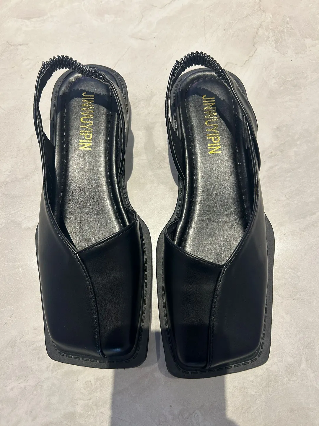 Breakj Breakj Summer Bag Head A Cool Single Shoes Children Square Grandmother Shoes A Foot Lazy Bean Sandals Women