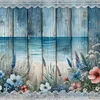 Seaside Wood Panel Painting-11CT Stamped Cross Stitch 40*40cm