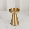 Minimal 3PCS Golden Candle Holders Set Home Event Table Decor Prop