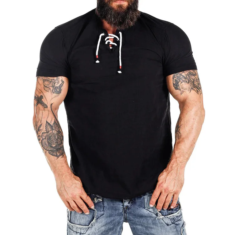 Plus Size Thiers Carisma Linen Shirt-black