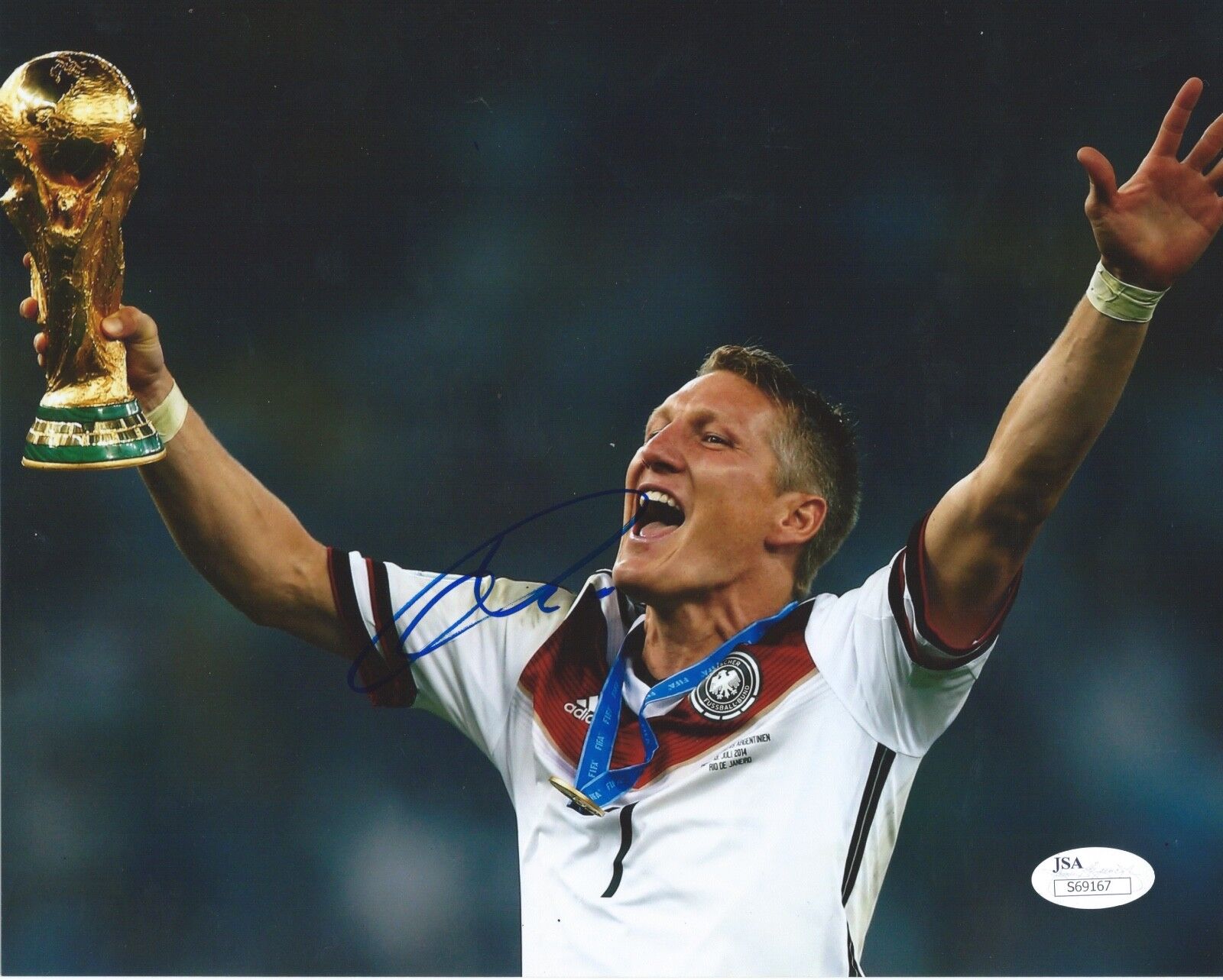 BASTIAN SCHWEINSTEIGER Signed Autographed 8x10 Photo Poster painting Germany World Cup JSA COA