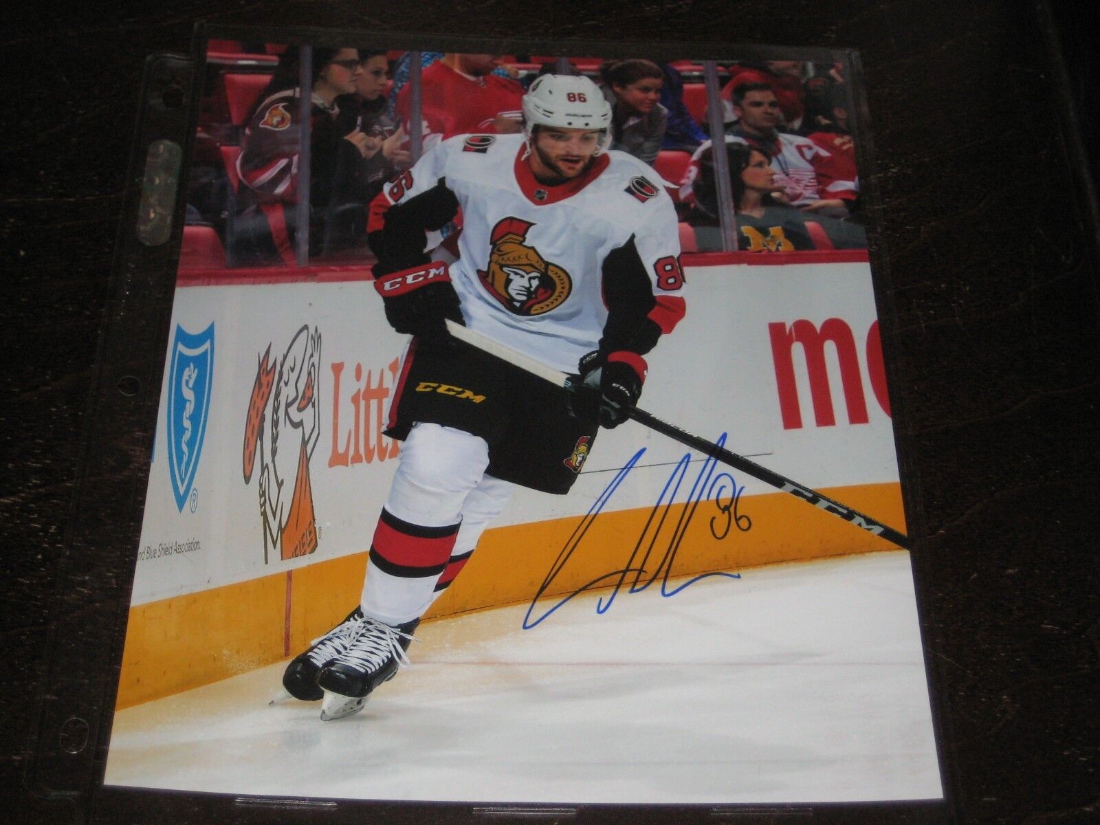 CHRISTIAN WOLANIN autographed OTTAWA SENATORS 8X10 Photo Poster painting