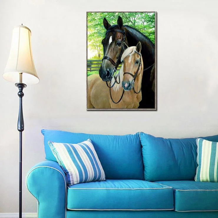 Diamond Painting - Full Round Drill - Close Horse(30*40cm)