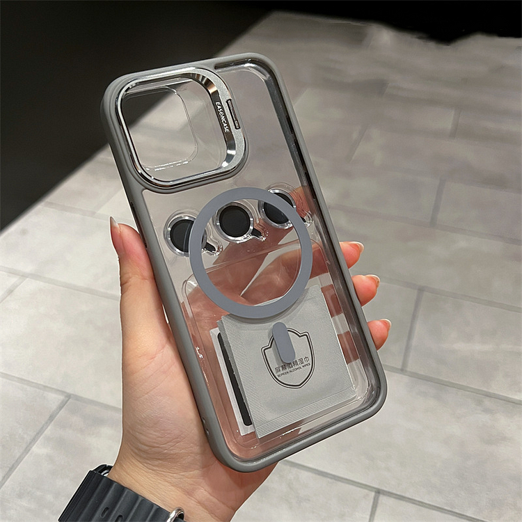 Unique Lens Protection Phone Case With invisible Bracket