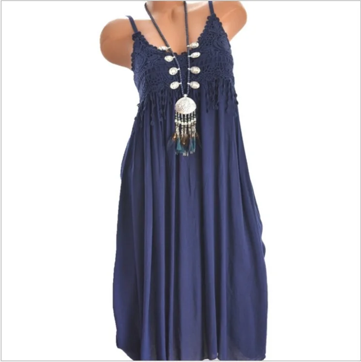 Uveng Uveng Hot Explosive Sexy Lace Sling Long Dress Seven Color Eight Yards